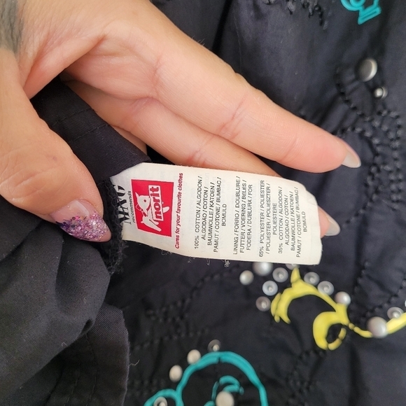 MNG Rare Graphic Rock n Roll Dancer Guitar Embroidered Studded Mini Dress XS - Picture 12 of 16